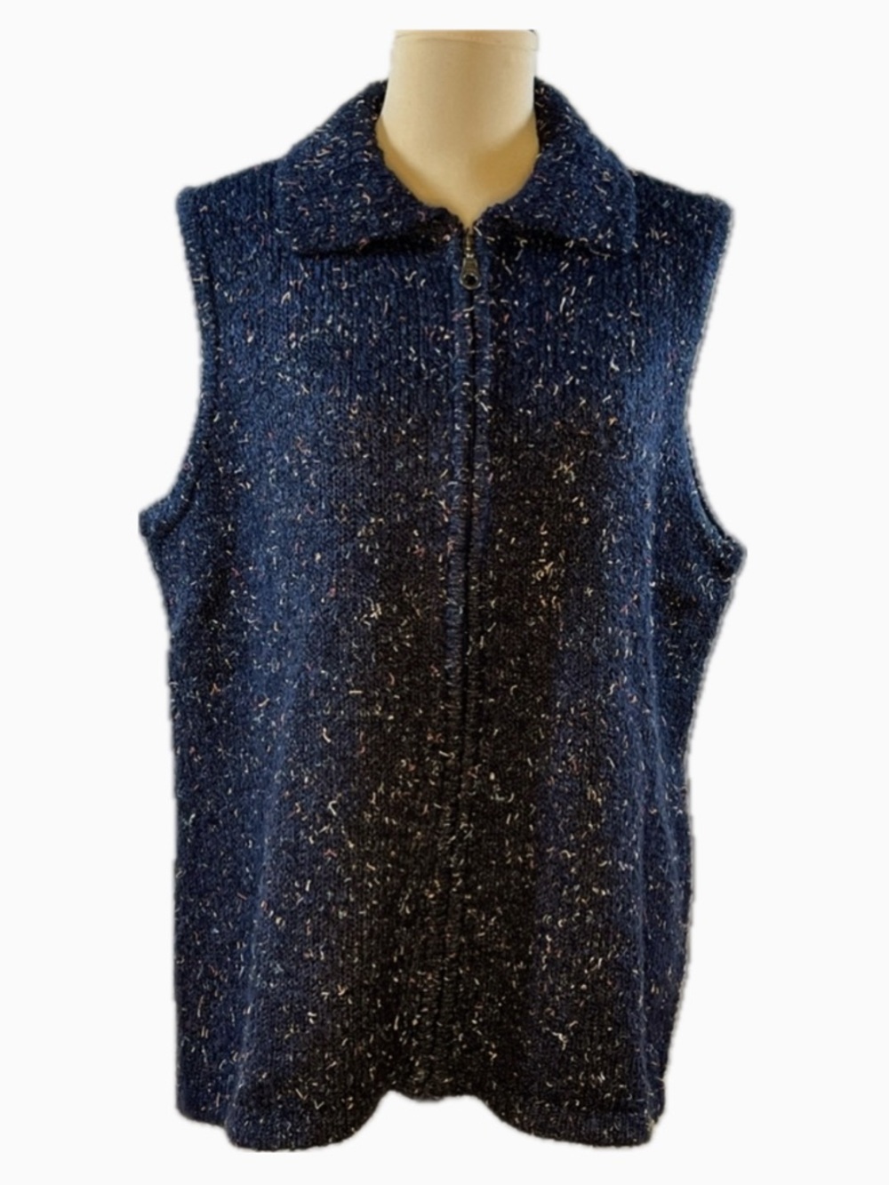 Vintage women’s CJ Banks Confetti sweater vest,  1X